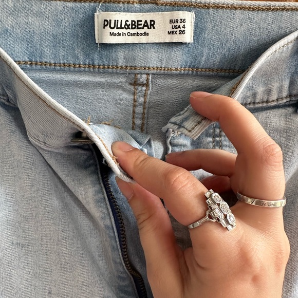 Pull & Bear high rise light wash jeggings size 4 - Picture 3 of 5